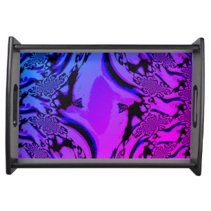 Black Blue Pink Purple Serving Tray