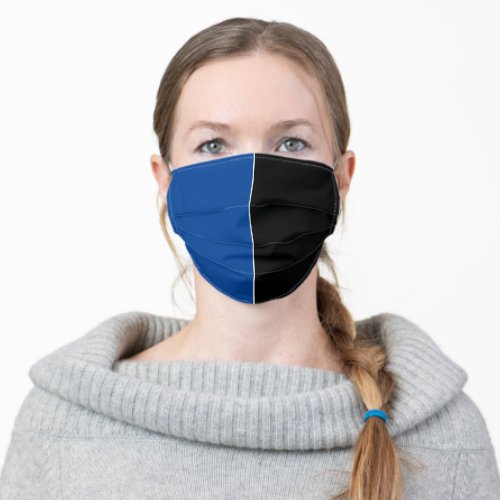 Black  Blue Plain Simple Colors Adult Cloth Face Mask