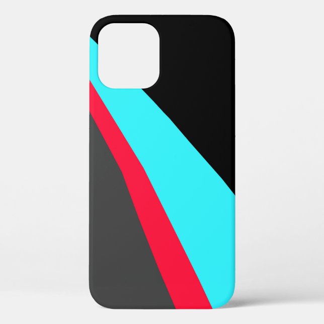 Black Blue Red Gray Pattern Case-Mate iPhone Case (Back)