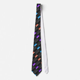 Black Blue Red Purple Striped Tie