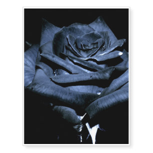 black blue rose temporary tattoos