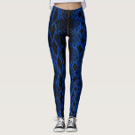 Black Blue Snake Skin Leggings<br><div class="desc">Snake Skin Collection</div>