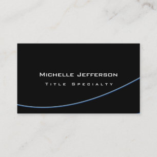 Black Blue Spiral Pattern Trendy Business Card