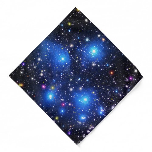 black blue star starry space universe nebula bandana