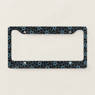 Black Blue Starry Pattern Modern Abstract Stylish License Plate Frame