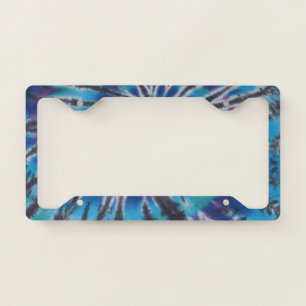 Black & Blue Tie Dye License Plate Frame