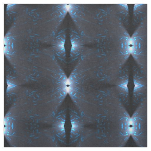 Black Blue White Abstract Geometric Pattern Fabric