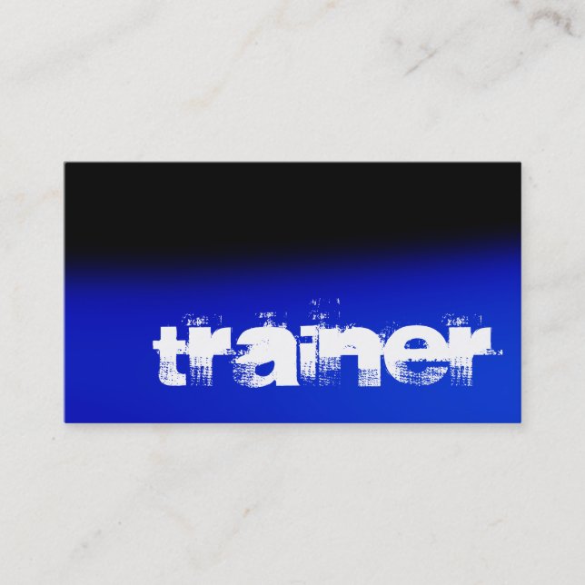 Black Blue White Professional Sport Business Card (Front)