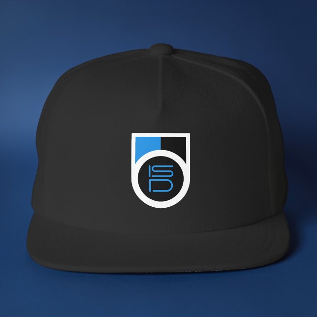 Black Blue White Streetwear ISD Retro Snap Back Hat (Creator Uploaded)