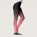 Black Blush Ombre Leggings<br><div class="desc">A simple ombre pattern,  gradient color fade from blush pink to black.</div>