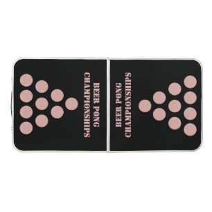 Black Blush Pink Beer Pong Championships Table
