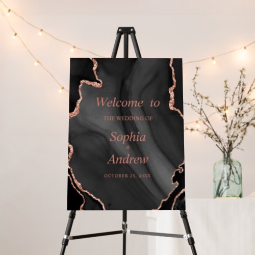 Black  Blush Pink Wedding Foam Board