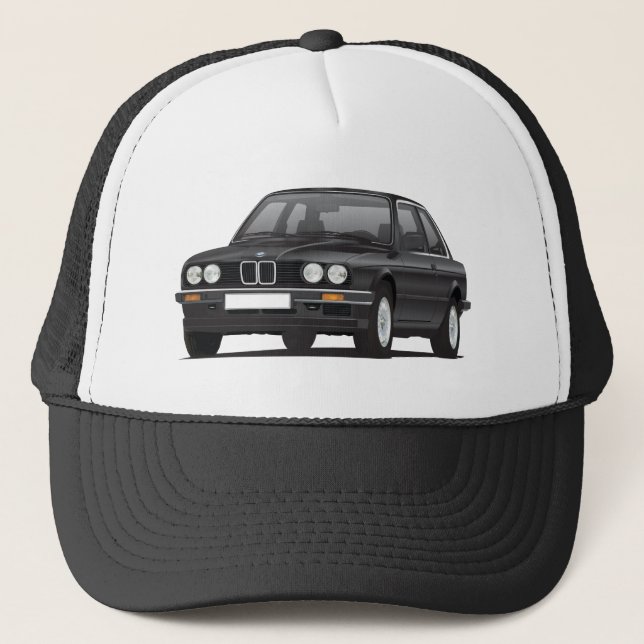 Black BMW 3 series (E30) Trucker Hat (Front)