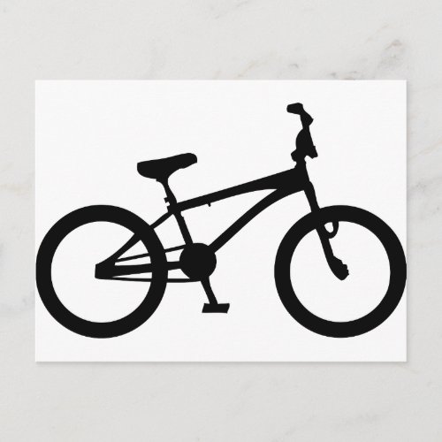 black bmx bicycle postcard