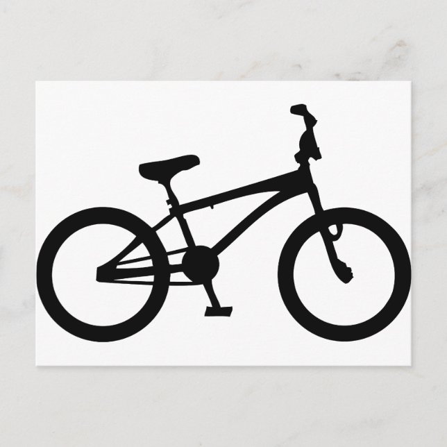 black bmx bicycle postcard (Front)