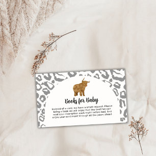 Black Boho Arch Holy Cow Books For Baby Shower Enclosure Card