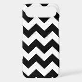 Black Bold Chevron Stripes Case-Mate iPhone Case (Back)