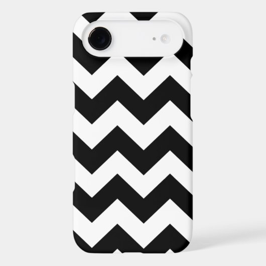Black Bold Chevron Stripes Case-Mate iPhone Case (Back)