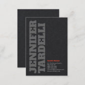 Black Bold Grey Font Minimalist Modern Elegant Business Card (Front/Back)