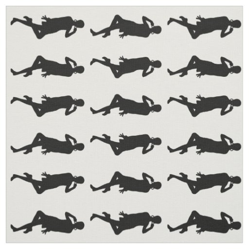 Black Bold Mod GoGo Girls Fabric