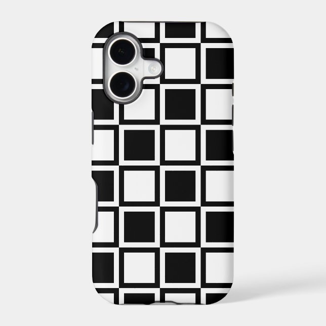 Black Bold Mod Squares Case-Mate iPhone Case (Back)