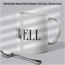 Black Bold Modern Typography First Family Name
