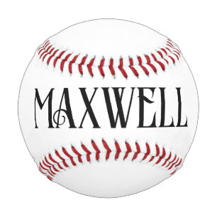 Black Bold Modern Typography Monogram Baseball