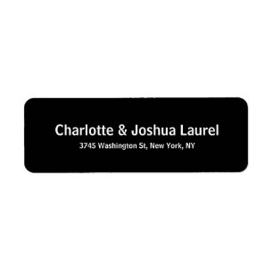 Black Bold Text Creative Stylish Elegant Family Label