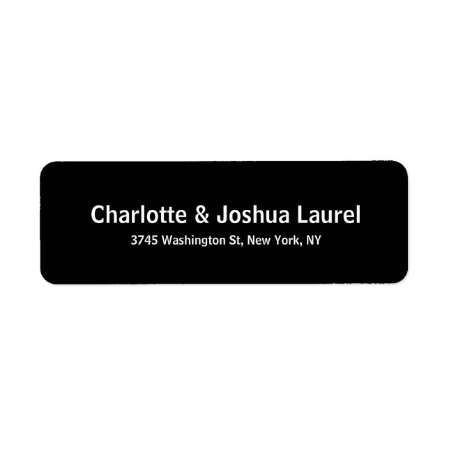 Black Bold Text Creative Stylish Elegant Family Label (Front)
