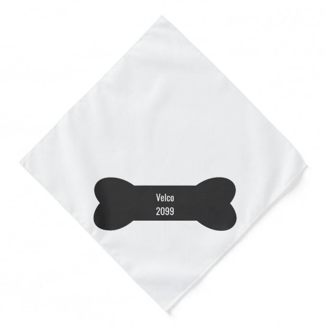 Black Bone Affair Dog Puppy Bandana (Front)