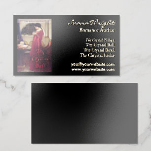 Black Book Cover Author Foil Business Cards
