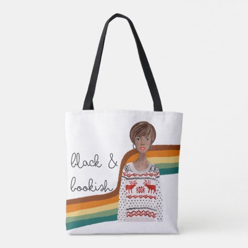 Black Book Lover Girl with Pixie Haircut Tote Bag