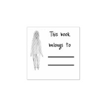Black Book Lover Personal Library Book Stamp