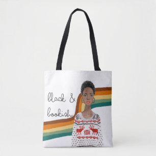 Black Book Lover with Short Hair Tote Bag