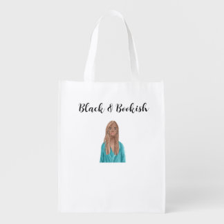 Black & Bookish Black Girl Blonde Hair Grocery Bag