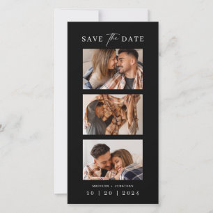 Black Bookmark Photo Booth Strip Wedding Save The Date