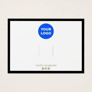 Black Border Add Logo Hair Bow Display Card