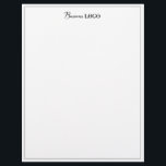 Black Border Business Logo Professional Letterhead<br><div class="desc">A stylish business logo design with clean stylish black border. Perfect for small and large corporate businesses. Professional and clean design.</div>