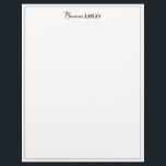 Black Border Business Logo Professional Letterhead<br><div class="desc">A stylish business logo design with clean stylish black border. Perfect for small and large corporate businesses. Professional and clean design.</div>