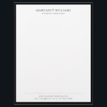 Black Border Business Professional Office Letterhead<br><div class="desc">Black Border Business Professional Office Letterhead</div>