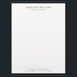 Black Border Business Professional Office Letterhead<br><div class="desc">Black Border Business Professional Office Letterhead</div>