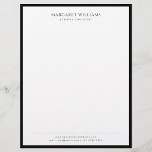 Black Border Business Professional Office Letterhead