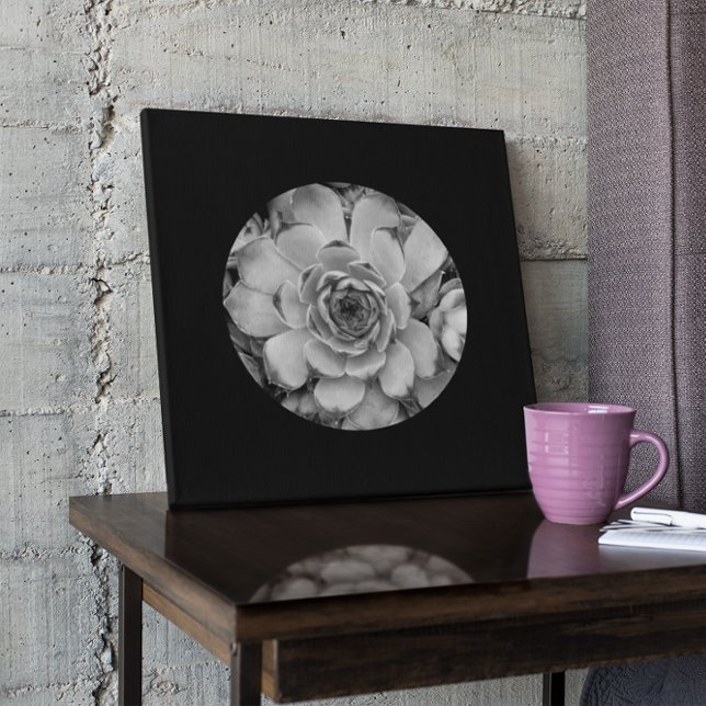 Black Border Circle Shape Photo Canvas Print (Creator Uploaded)