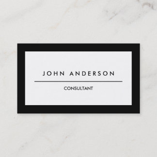 Black Border, Classic, Simple, Two-Sided Business Card