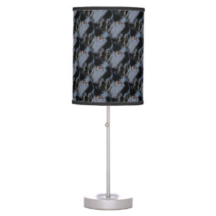Black Border Collie Dog Face Animal Art Pattern Table Lamp