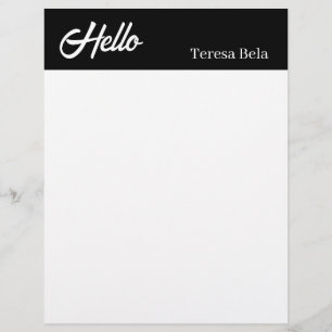 Black Border Corporate Mail Typography letterhead