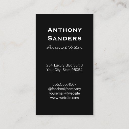 Black Border Faux Leather Business Card Zazzle