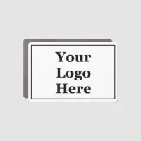 Business service add logo black white gray border car magnet