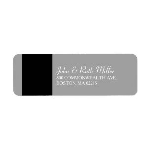 Black Border Funeral Classic Address Labels