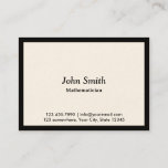 Black Border Mathematician Business Card<br><div class="desc">Black Border Mathematician Business Card.</div>